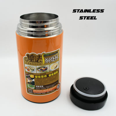 Stainless Steel Water Bottle With Foldable Spoon  Handle Easy To Carry Leak Proof Rust Proof Hot  Cold Drinks Gym Sipper Bpa Free Food Grade Quality Steel Fridge Bottle For Office  Gym  School (1000 Ml) - second image
