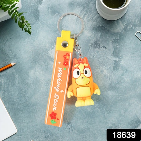 Cute Cartoon Silicone 3d Key Chain With Metal Hook  Strap (Pack Of 1) - LootFaat