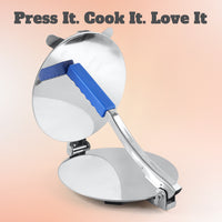 7149a Puri Press Maker - Stainless Steel Puri Maker Press Machine - Roti Chapati Presser For Home - Papad-khakhra- Puri Maker Press Machine With Handle Manual Puri Maker (Medium)