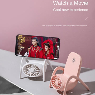 Portable Mobile Phone Holder Fan  Personal Fan Multi- Function Fan Handheld Charging Fan (Battery Not Include) - second image