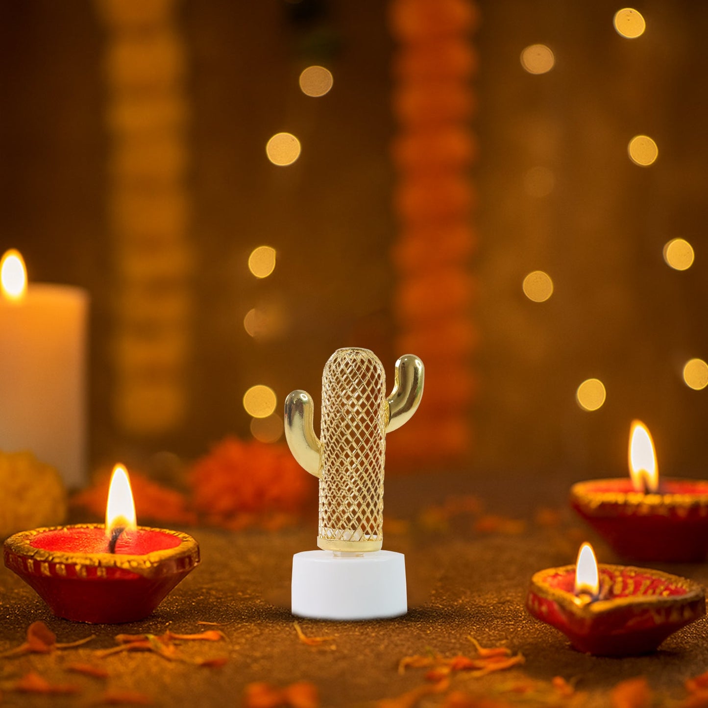 Premium Decorative Cactus Shaped Flameless Home - Premium Quality - Best Quality & Value
