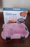 Plastic 3 Compartment Insulated Lunch Box, Lunch Box (1 Pc)