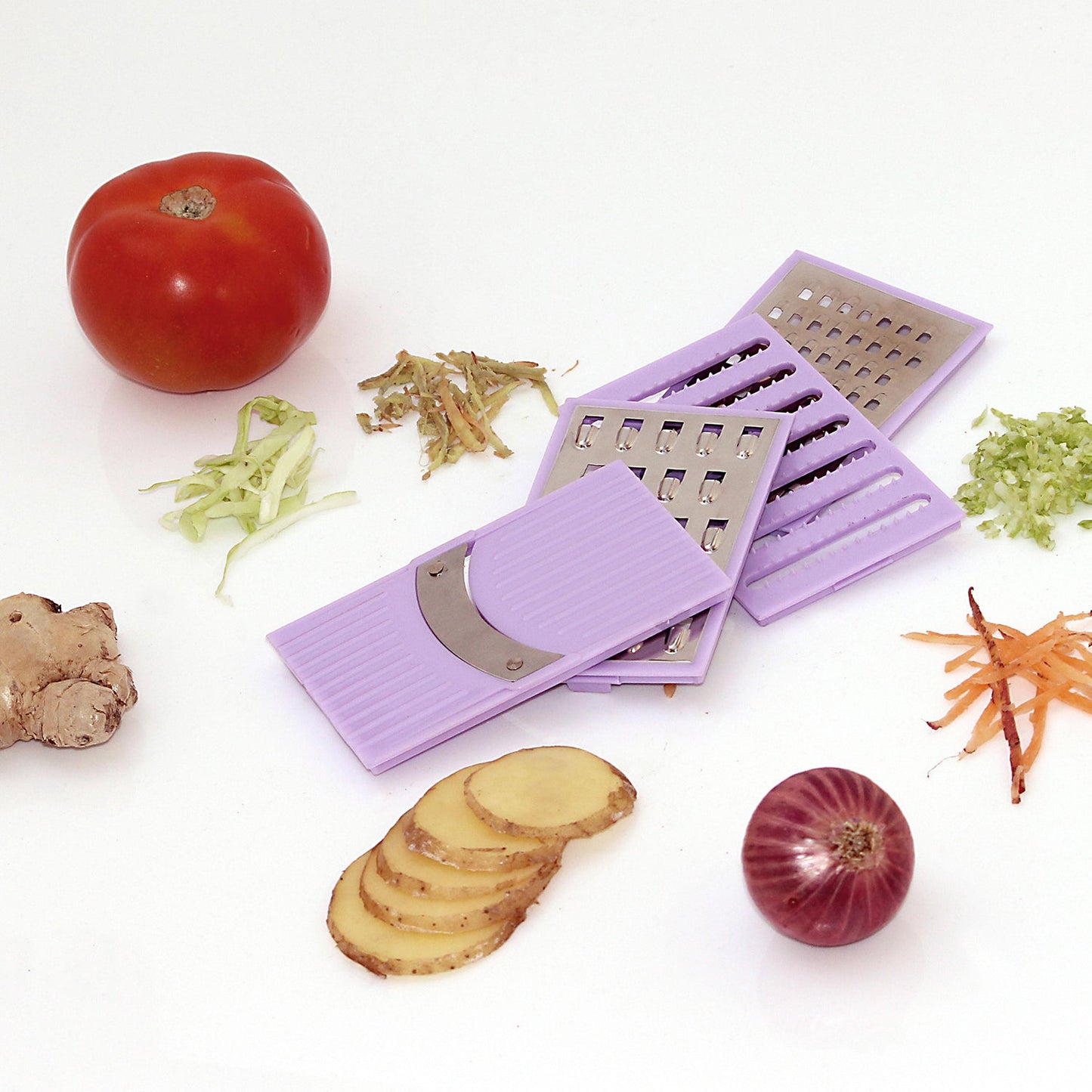 4 In 1 Plastic Vegetable And Fruit Grater And Slicer For Kitchen - LootFaat