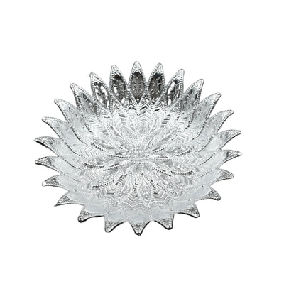 Traditional Design Serving Tray Plastic Silver Finish Serving Tray Multipurpose Tray Decorative Tray Mukhwas Serving Tray (1 Pc )