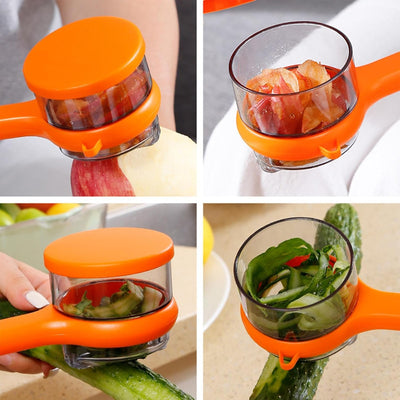 Stainless Steel Peeler with Integrated Waste Container