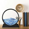 Moving Sand Art Picture Decor 3d Deep Sea Sandscape Liquid Motion Round Glass Frame Display Flowing Sand Relaxing Gift For Kids Adults Painting Artistic Sandscape For Home Office Ornament Desktop Art Bookshelves Decoration (1 Pc )