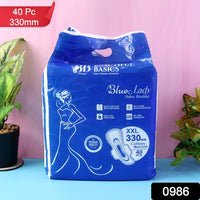 Blue Lady Extra Long Pads With Wides Wings Sanitary Pads  320 Mm 40-pack