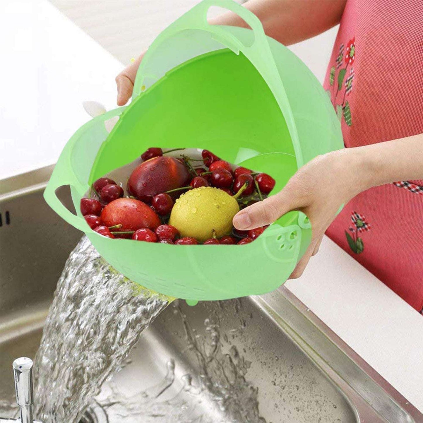 Apex Smart Basket 3in1 Multiuse Fruit And Vegetable Bowl  (1 Pc  Mix Color)