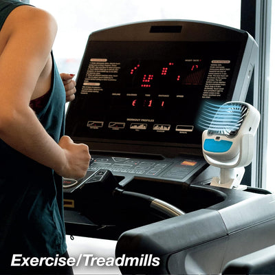 13010 Air Portable Fan Grip Go 3 Speed Small Fan Great Stroller Fan Travel Or Desk Fan Cordless Personal Evaporative Air Cooler Universal Clamp For Indoor  Outdoor Use 360 Degree Head Swivel Led Color Changing Light - second image