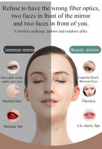 Portable LED Makeup Organizer with Dimmable Mirror – USB Rechargeable Travel Cosmetic Box