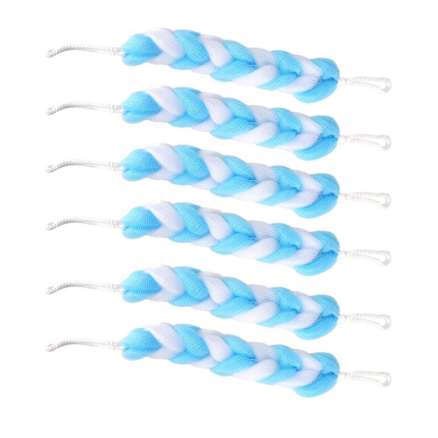 Hanging Bath Shower Long Loofah Sponge Pouf Body Scrubber Small Size (Pack Of 6) - LootFaat