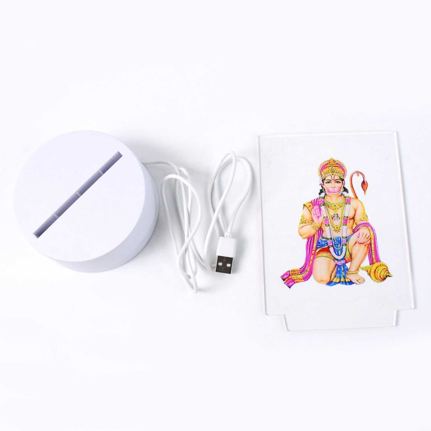 Beautiful 3d Lord Hanuman Frame With Soft White Light (1 Pc) - LootFaat