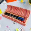 Multi-purpose Handcrafted Bamboo Mat Style Pen Pencil  Makeup Box (1 Pc)