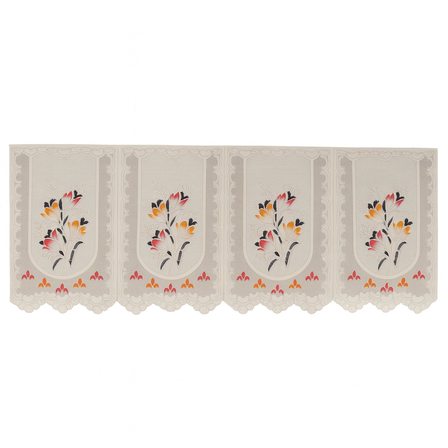 Floral Sofa Seat Runner Protector - (1 Pc  134x28 Inch)