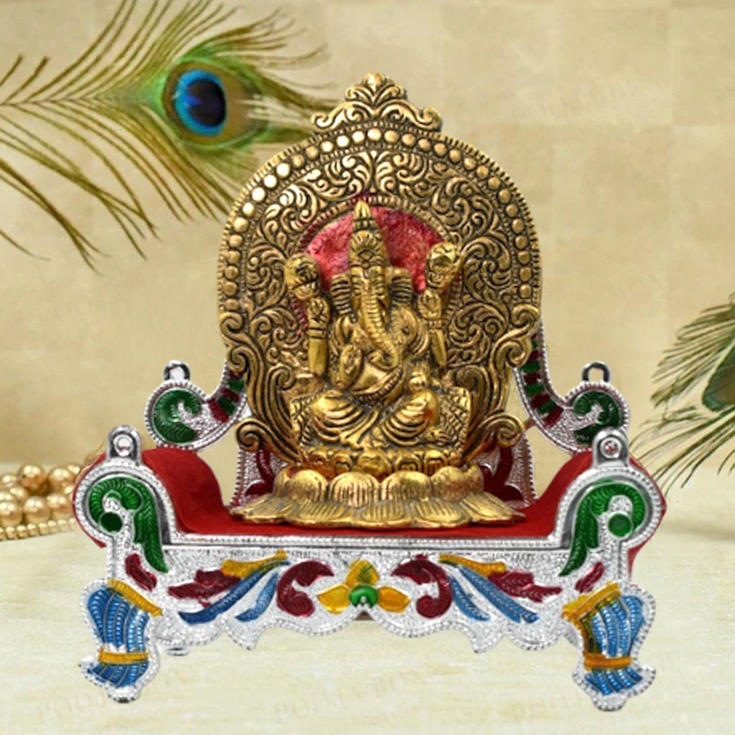 Big Singhasan Bal Gopal Used In All Kinds Of Household And Official Places For Placing Gods Sculpture Over It. - LootFaat