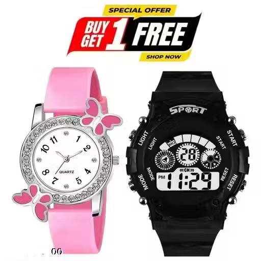 special combo offer || buy 1 get 1 free || Buy sport watch and get analog watch for girls free