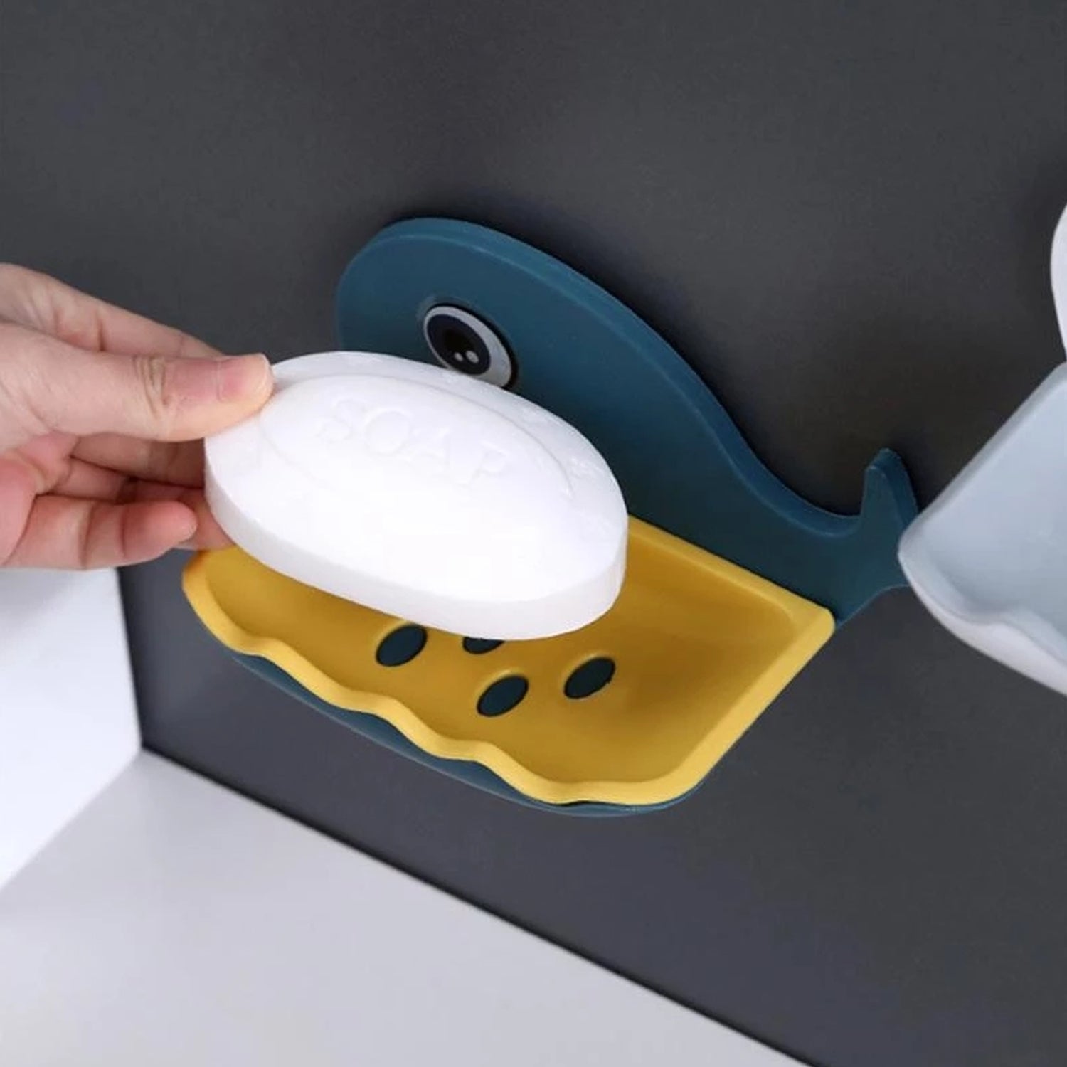 Fish Shape Double Layer Adhesive Waterproof Wall Mounted Soap Bar Holder Stand Rack For Bathroom Shower Wall Kitchen - LootFaat