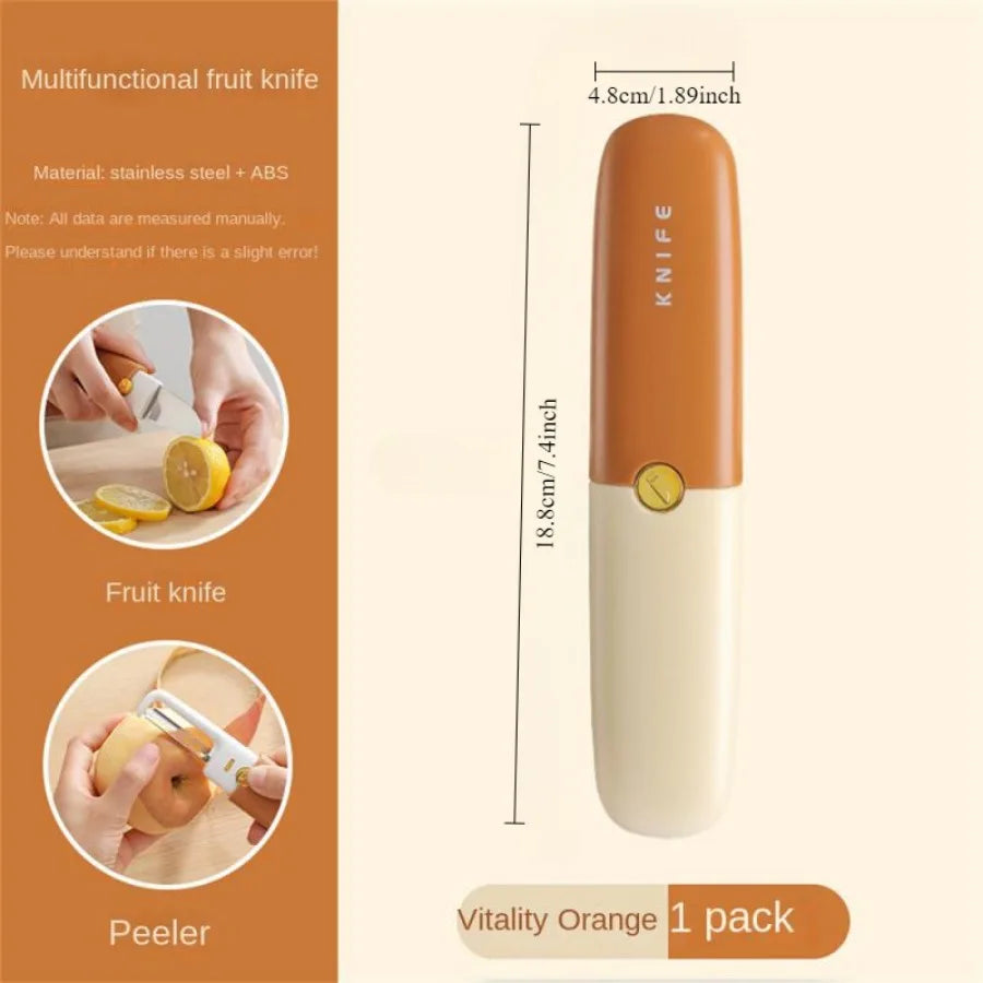 2-in-1 Peeler & Knife – Multifunctional Stainless Steel Fruit Tool