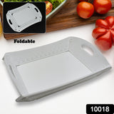 Foldable Serving Tray Plastic Serving Tray With Handle Serving Tray For Food, Kitchen, Outdoors, Restaurants (1 Pc)