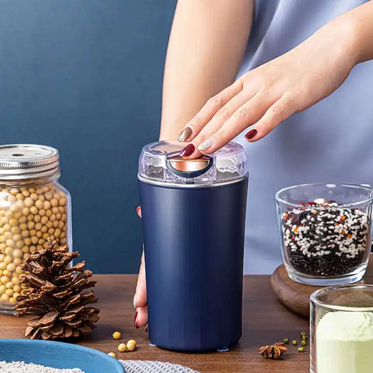 Mini Mixer Small Blander Power Full Mini Grinder Electric Coffee Bean Grinder Grinder Machine Portable Grinder For Home And Office. - LootFaat