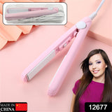 Beauty and Personal Care Professional Ceramic Plate Mini Hair Styler Straightener and Curler