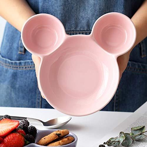Mickey Shaped Kidssnack Serving Sectioned Plate - LootFaat
