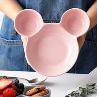Mickey Shaped Kidssnack Serving Sectioned Plate - LootFaat