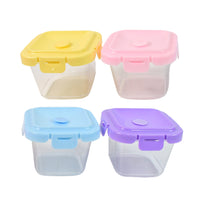 Plastic Food Storage Containers With Lid (4 Pcs Set  500 Ml) - LootFaat