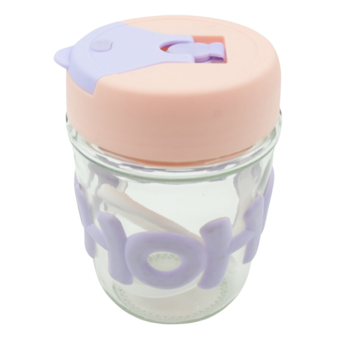 Printed Coffee Cup With Lid And Glass Cup For Tea And Coffee Mug Set Of 1 Glass Cappuccinos Cup Espresso Cup Big Juice Milk Cupgreen Tea Mug Portable Alphabet Water Cups High-value Coffee Cups 350 Ml - LootFaat