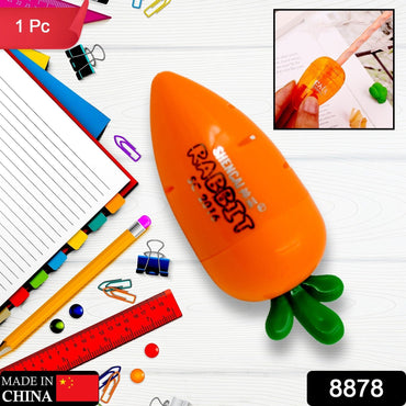 Student Pencil Sharpener Cartoon Simple Carrot Pencil Sharpener Suitable for Students, Children, School, Stationery (1 Pc)