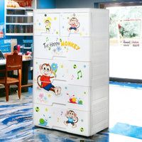 Kids Plastic Chest Of 6 Drawers Multi-purpose Storage Organizerwardrobe For Kids