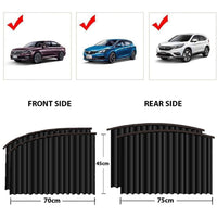 Car Window Curtains - Sun Shade Heat Protection - 4 Pcs Set