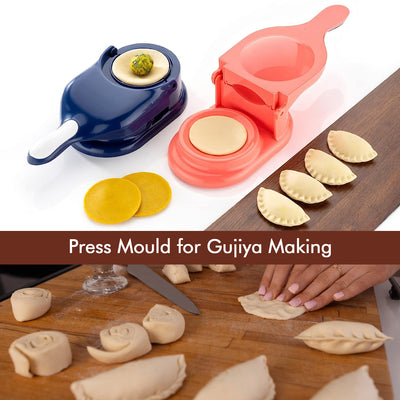 5302 Dumpling Press Mould For Gujiya  Ghughra  Momos Making 2 In 1 Dumpling Maker Mould Machine Kitchen Dumpling Making Tool - second image