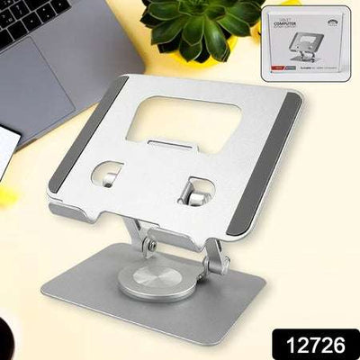 360° Rotating Adjustable Tablet Stand - Foldable Aluminum Ergonomic Support
