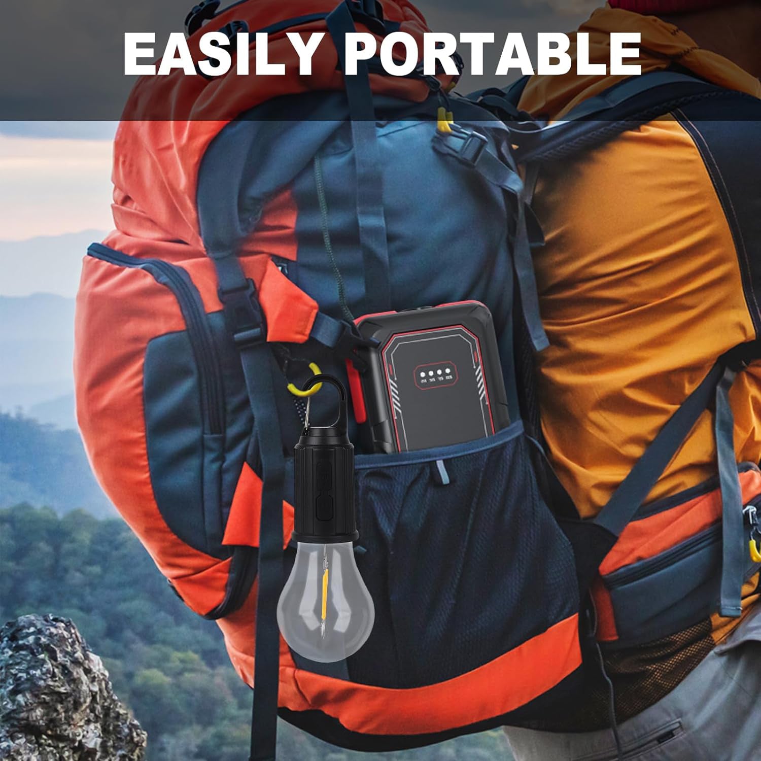 Rechargeable Camping Lights For Tents Led Camping Tent Lantern 3 Lighting Modes Tent Lamp Portable Emergency Camping Lights With Clip Hook For Camping Hiking Fishing Backpacking (1 Pc) - LootFaat