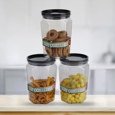 2299 Air Tight Kitchen Storage Container For Rice  Dal  Atta Bpa-free Flour  Cereals  Snacks  Stackable  Modular Round. (Approx - 1100ml Set Of 6pcs) - second image