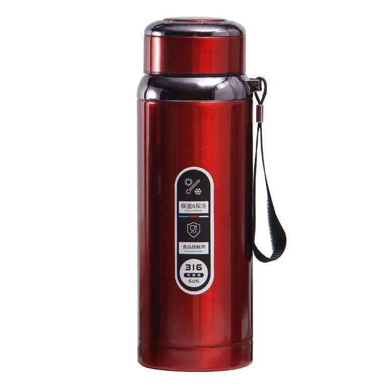 800ml Stainless Steel Water Bottle For Men Women Kids  Thermos Flask  Reusable Leak-proof Thermos Steel For Home Office Gym Fridge Travelling - LootFaat
