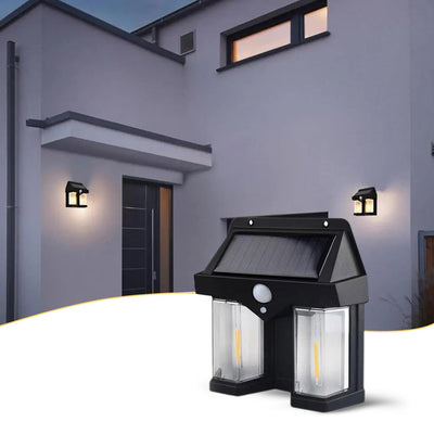 Solar Powered Outdoor Wall Light - Waterproof Garden & Villa Lamp (1 Pc)