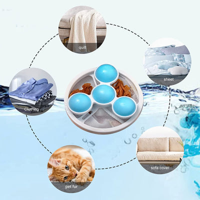 Laundry Ball Floating Pet Fur Lint Hair Catcher Household Reusable Washing Machine Floating Lint Mesh Bag Hair Filter Net Pouch Washing Lint Hair Remover Net Mesh Bag Dryer (1 Pc) - second image