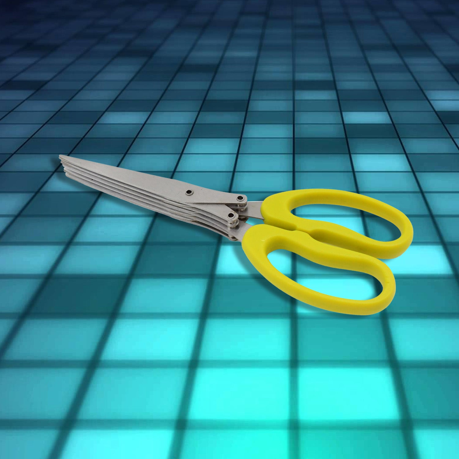 Multifunction Vegetable Stainless Steel Herbs Scissor With 5 Blades (1 Pc) - LootFaat