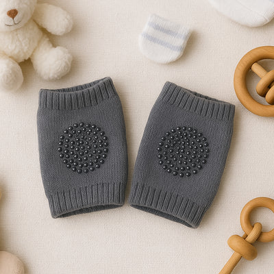 Dark Grey Toddler Wool Knit Leg Warmer (Knee Guard) - second image