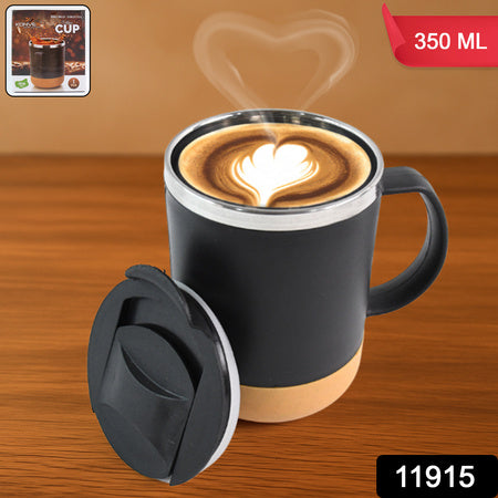 350ml Insulated Coffee Mug with Spill-Proof Lid