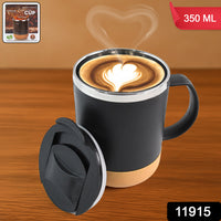 350ml Insulated Coffee Mug with Spill-Proof Lid