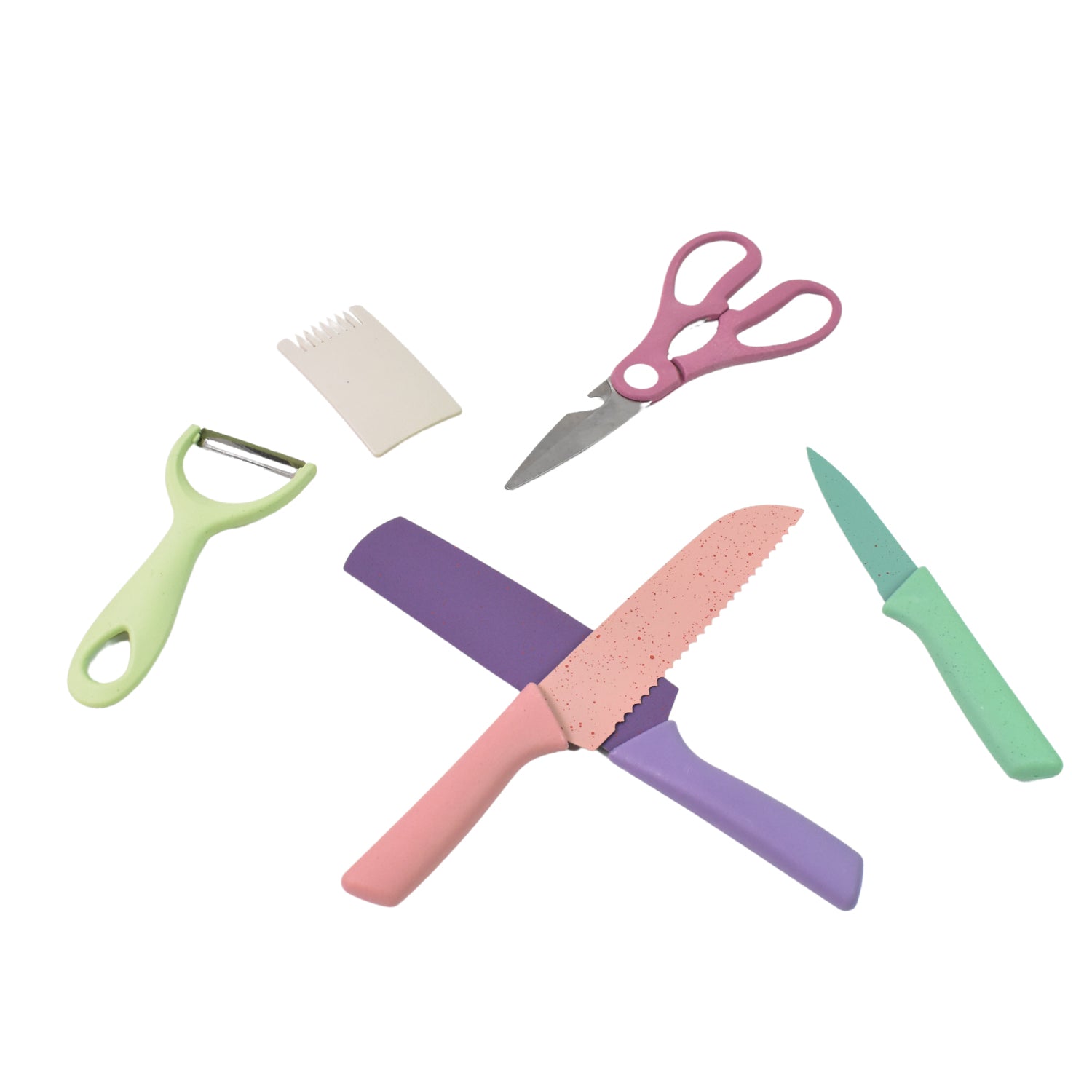 Professional Colorful Kitchen Knives Set (6 Pcs Set) - LootFaat