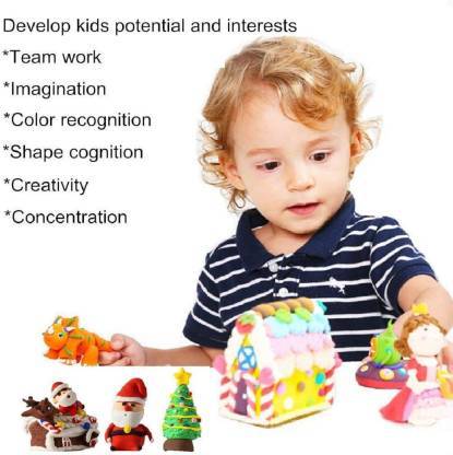 Non-toxic Creative 100 Dough Clay 5 Different Colors (Pack Of 5 Pcs) - LootFaat