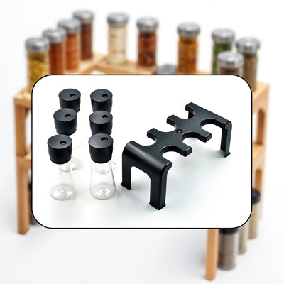 6-Piece Spice Jar Set with Rotating Stand - second image
