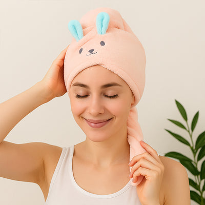 Cute Animal Microfiber Hair Drying Towel Wrap