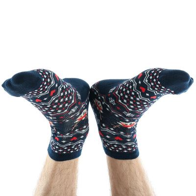 7372 Mix Design Socks For Men. Premium Ankle Length Sports Socks With Thick Cotton Cushion - second image