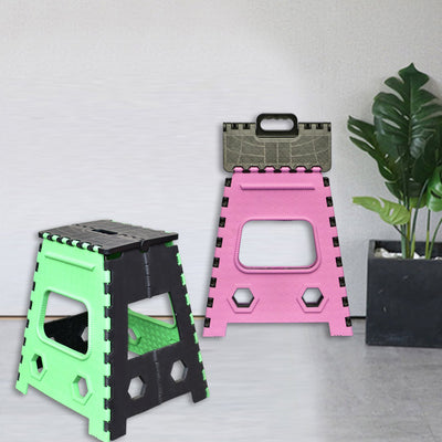 1pc 18inch Folding Stool For Adults And Kids Also For Kitchen Stepping With (Brown Box) - second image