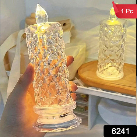 Rose Candles For Home Decoration Crystal Candle Lights - LootFaat